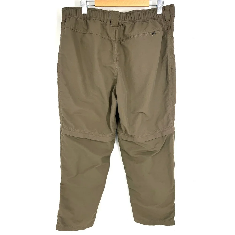 The North Face Paramount Trail Convertible Hiking‎ Pants Mens XL Brown Zip Off